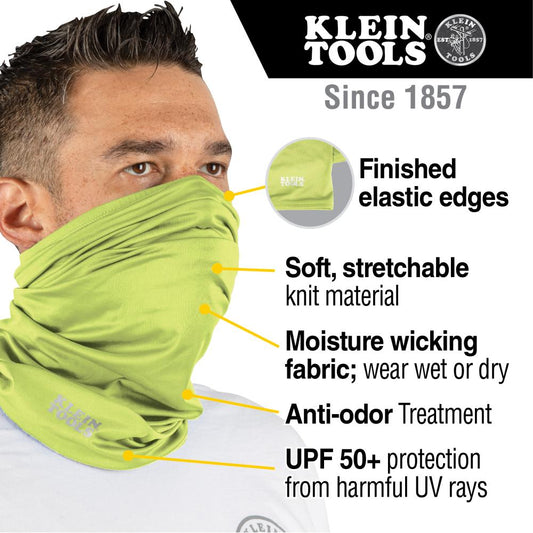 Klein Tools 60465 Neck And Face Cooling Band, High-Visibility Yellow