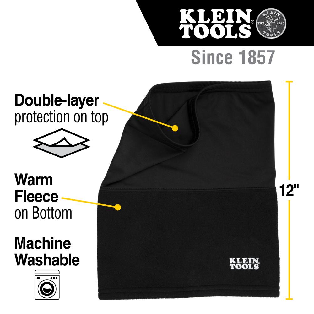 Klein Tools 60466 Neck And Face Warming Half-Band, Black