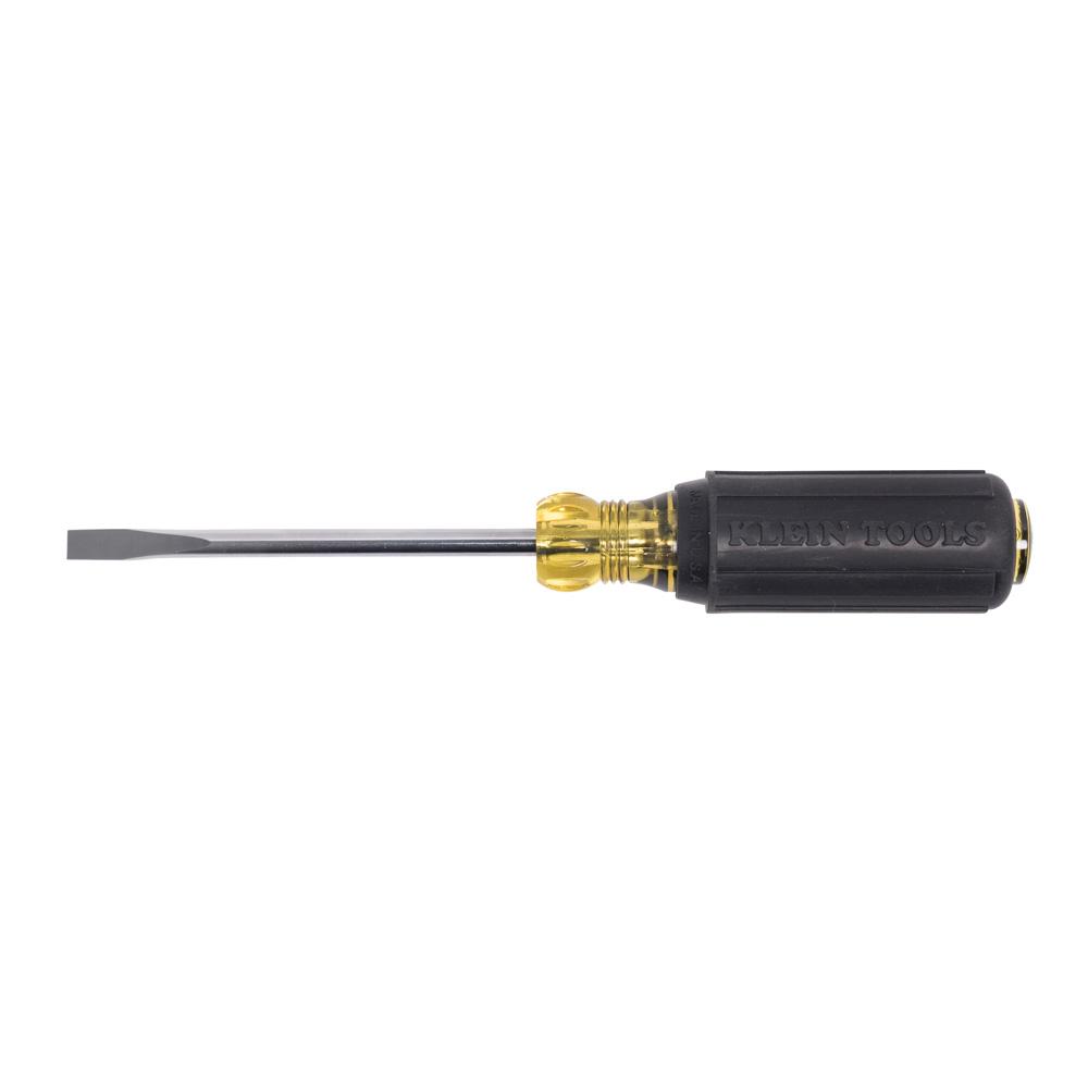 Klein Tools 605-4 1/4-Inch Cabinet Tip Screwdriver 4-Inch Shank