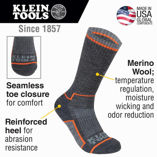 Klein Tools 60509 Performance Thermal Socks, Xl