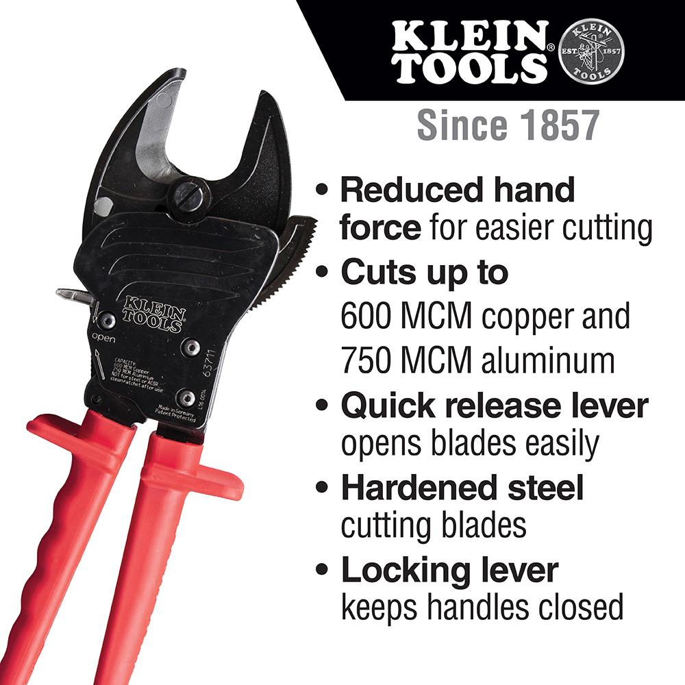 Klein Tools 63711 Open Jaw Cable Cutter