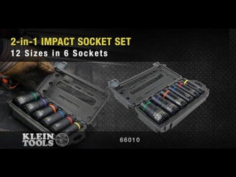 Klein Tools 66010 Klein Tools 2-In-1 Impact 6-Pc. Socket Sets