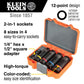 Klein Tools 66040 2-In-1 Impact Socket Set, 12-Point, 5-Piece