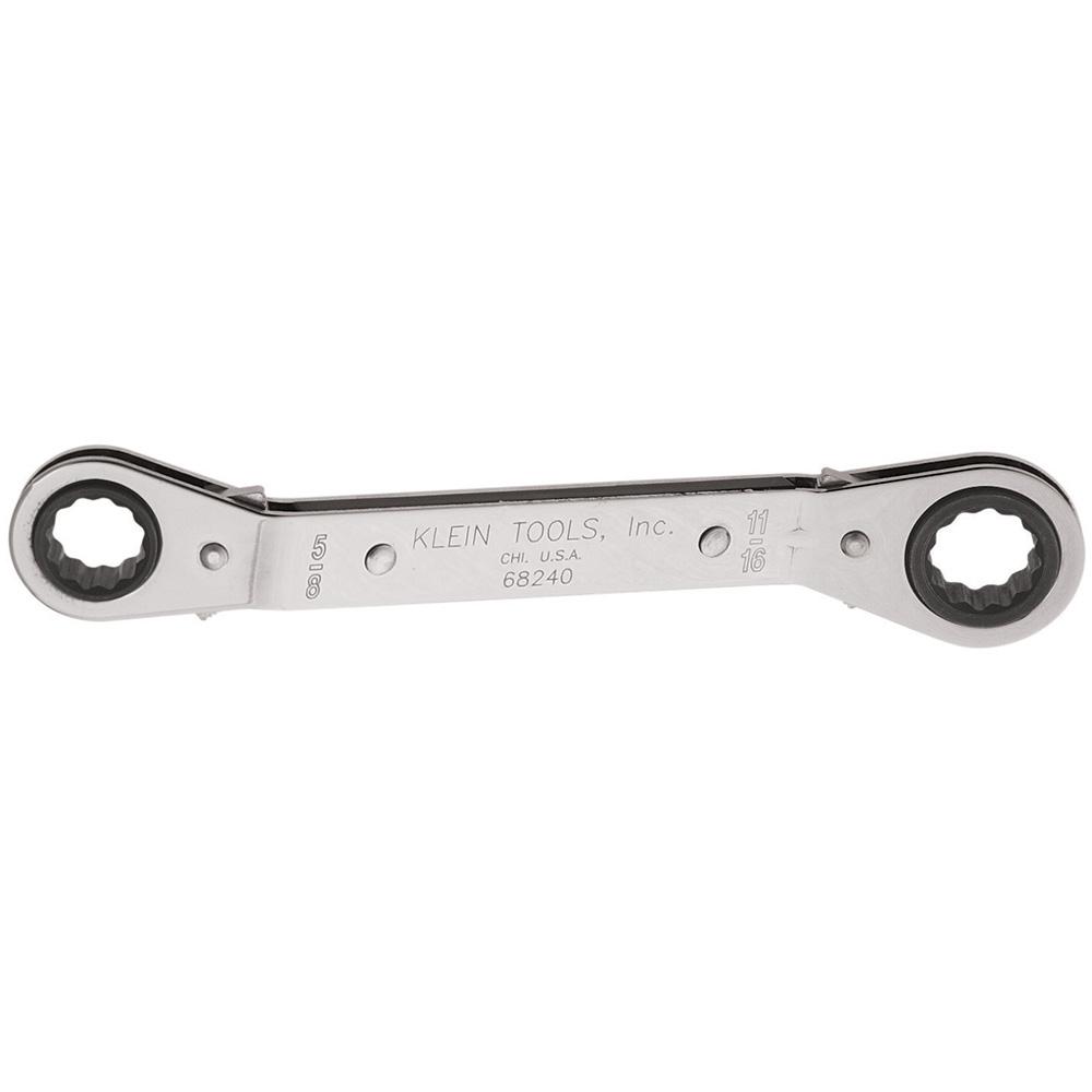 Klein Tools 68240 Reversible Ratcheting Box Wrench, 5/8 X 11/16-Inch