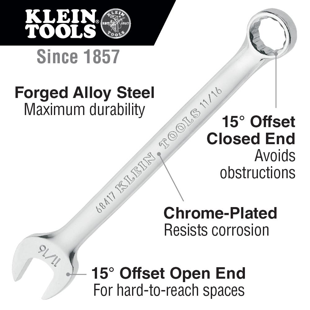 Klein Tools 68419 Combination Wrench, 13/16-Inch