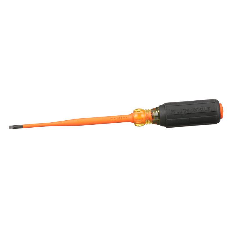 Klein Tools 6916INS Slim-Tip Insulated Screwdriver, 3/16-Inch Cabinet, 6-Inch Round Shank