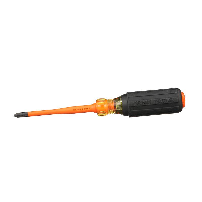 Klein Tools 6934INS Slim-Tip Insulated Screwdriver, #2 Phillips, 4-Inch Round Shank