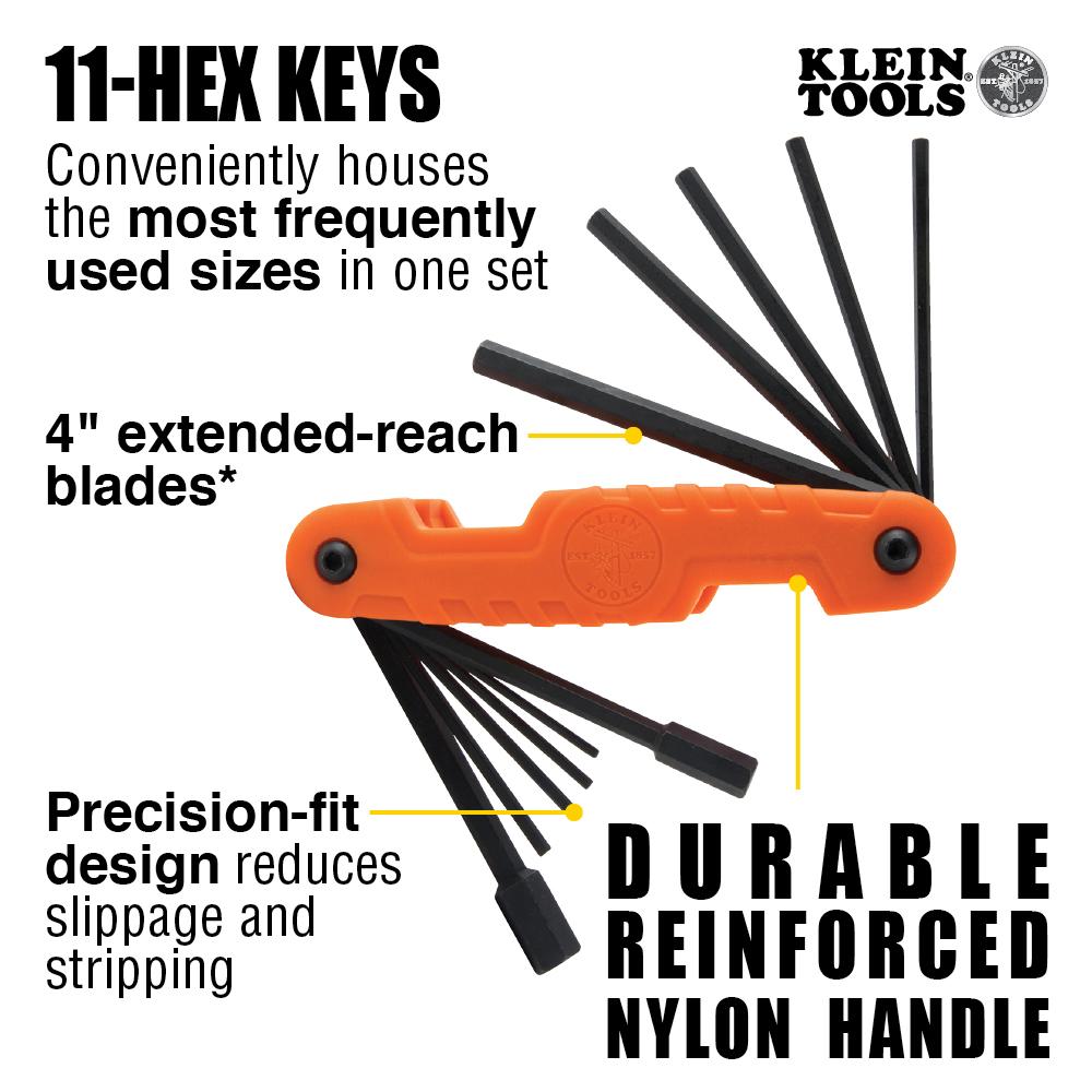 Klein Tools 70550 Klein Tools Pro Folding Hex Key Sets