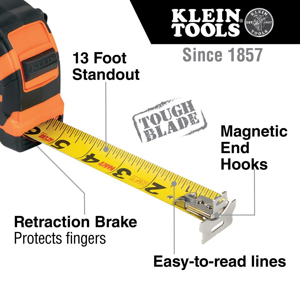 Klein Tools 9225 Klein Tools Magnetic Double-Hook Tape Measures