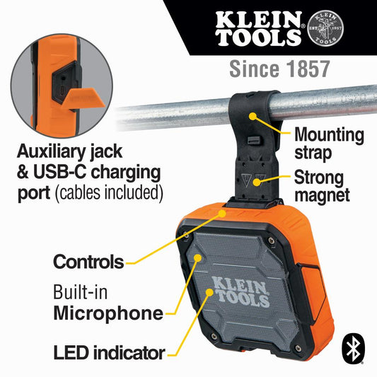 Klein Tools AEPJS2 Klein Tools Bluetooth® Speakers With Magnetic Strap