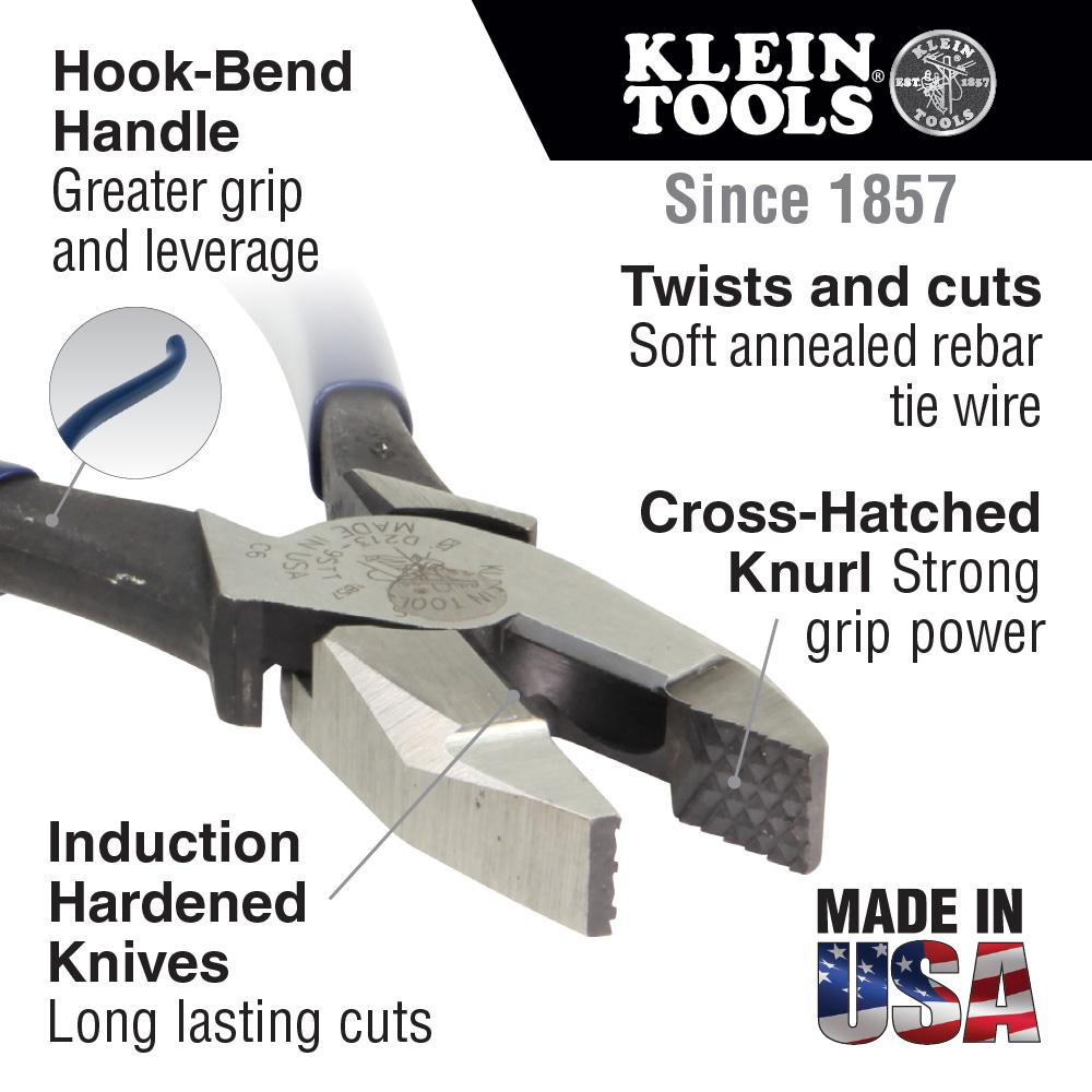 Klein Tools D213-9STT Ironworker'S Pliers With Tether Ring