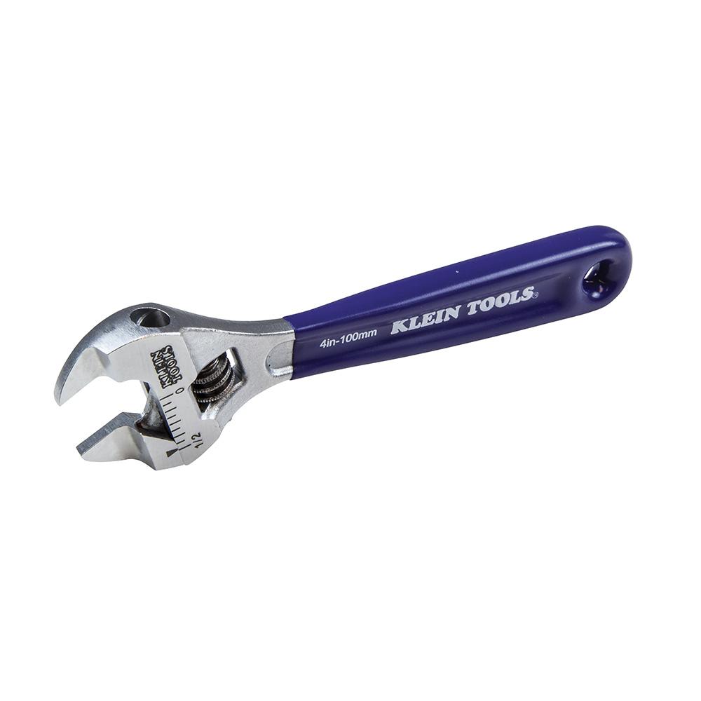 Klein Tools D86932 Slim-Jaw Adjustable Wrench, 4-Inch