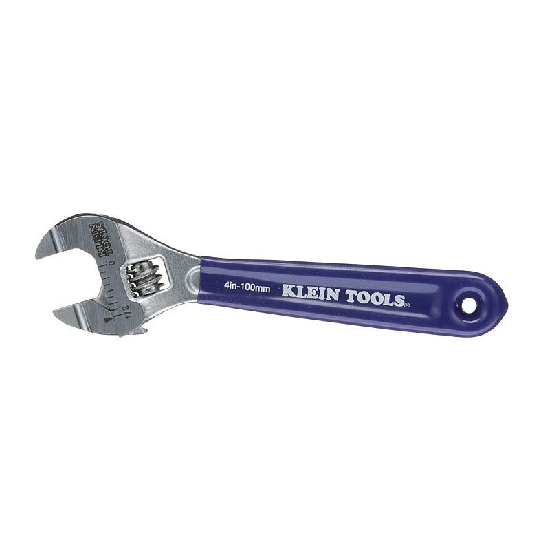 Klein Tools D86932 Slim-Jaw Adjustable Wrench, 4-Inch