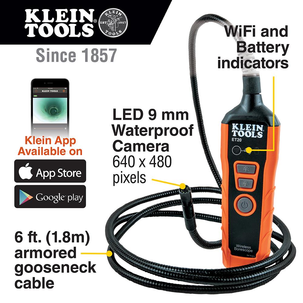 Klein Tools ET20 Wifi Borescope Inspection Cameras