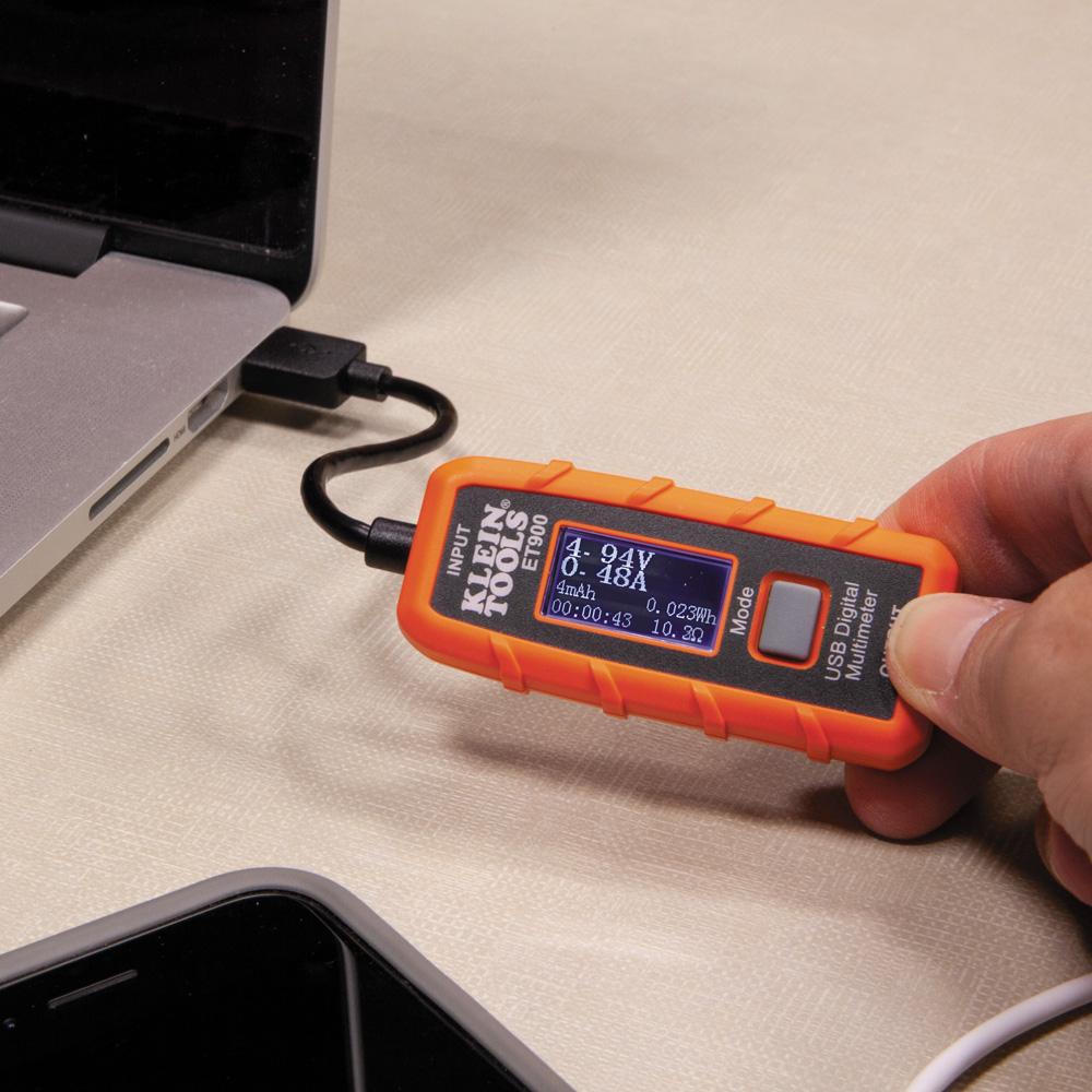 Klein Tools ET900 Usb Digital Meter, Usb-A (Type A)