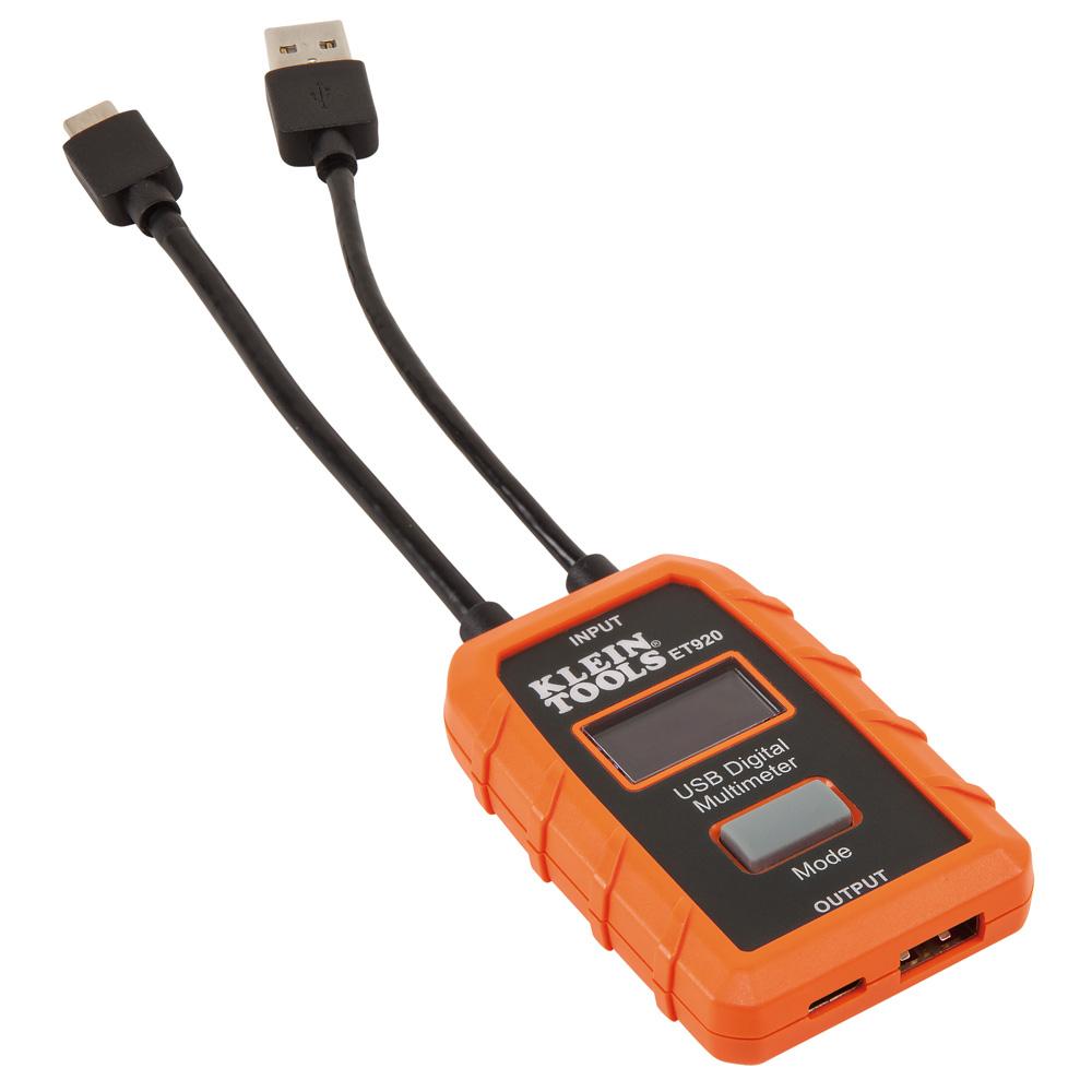 Klein Tools ET920 Usb Digital Meter, Usb-A And Usb-C