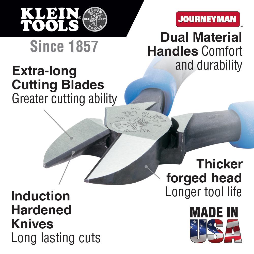 Klein Tools J2000-59 Diagonal Cutting Pliers, Heavy-Duty Journeyman, 9-Inch