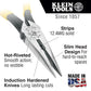 Klein Tools J203-8N 72112-0 Journeyman Longnose Plier Skinning Hole