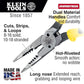 Klein Tools J206-8C Pliers, All-Purpose Needle Nose, Spring Loaded, Cuts, Strips, 8.5-Inch