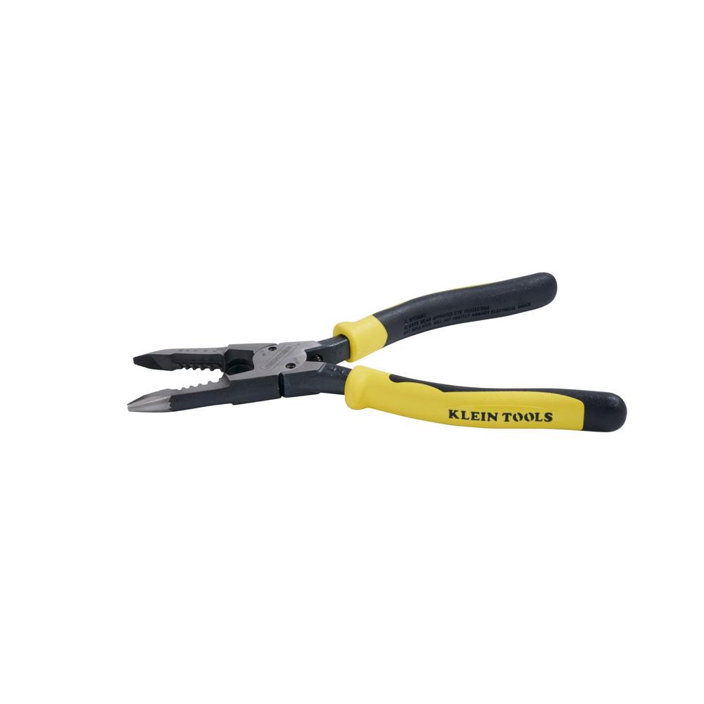 Klein Tools J206-8C Pliers, All-Purpose Needle Nose, Spring Loaded, Cuts, Strips, 8.5-Inch