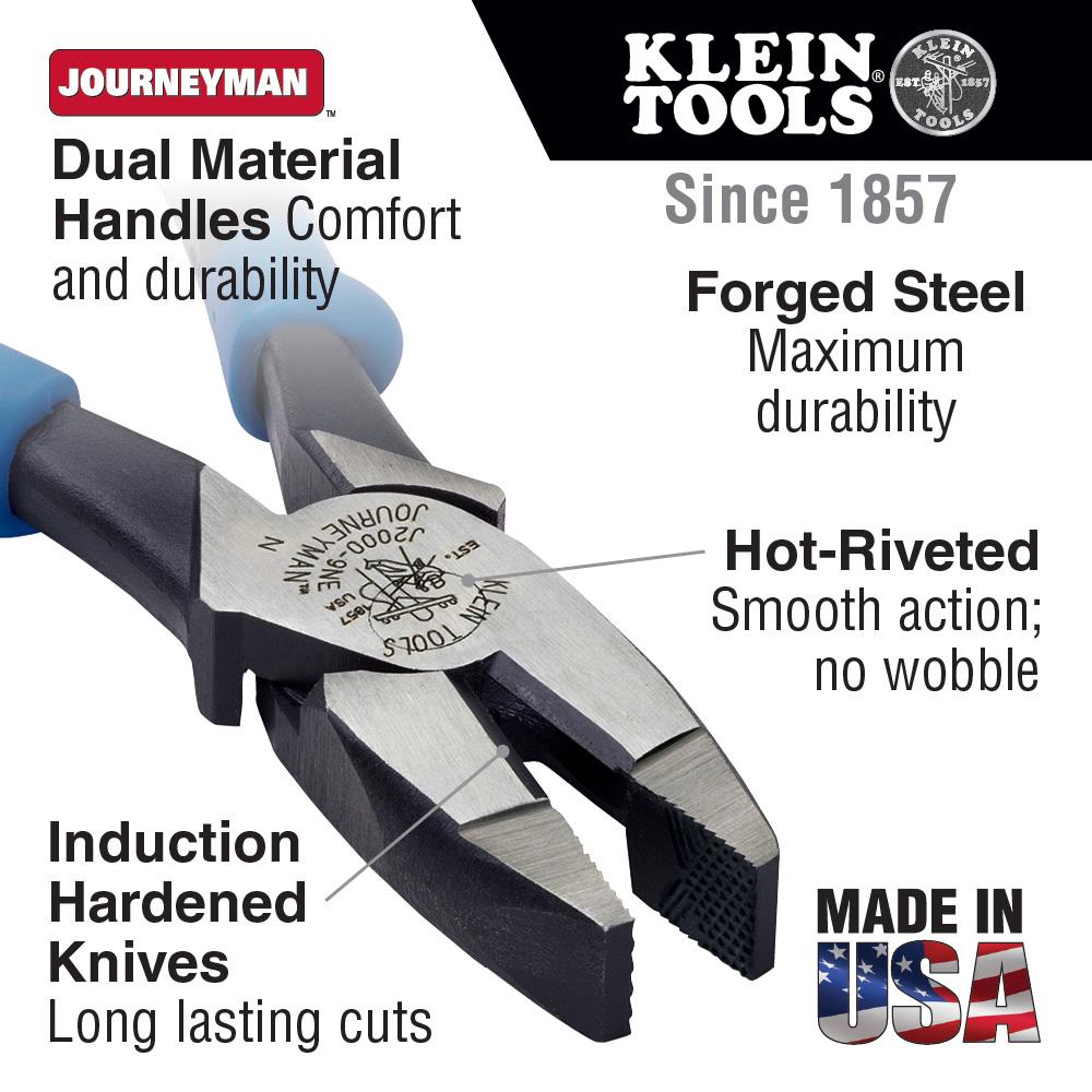 Klein Tools J213-9NE 72101-4 Journeyman Sidecutting Pliers