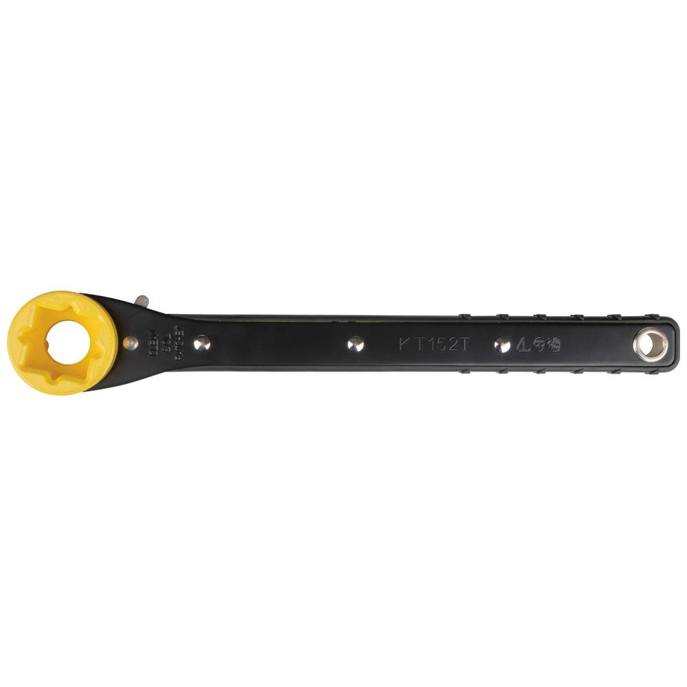 Klein Tools KT152T 4-In-1 Lineman'S Slim Ratcheting Wrench