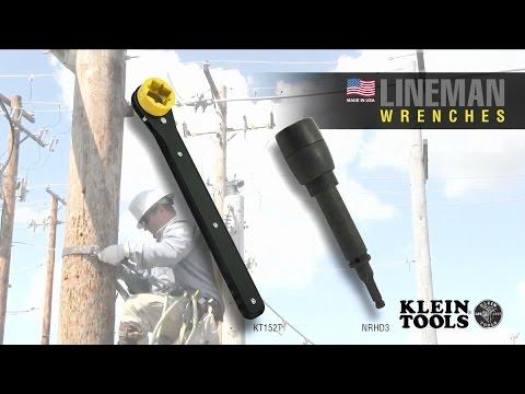 Klein Tools KT152T 4-In-1 Lineman'S Slim Ratcheting Wrench