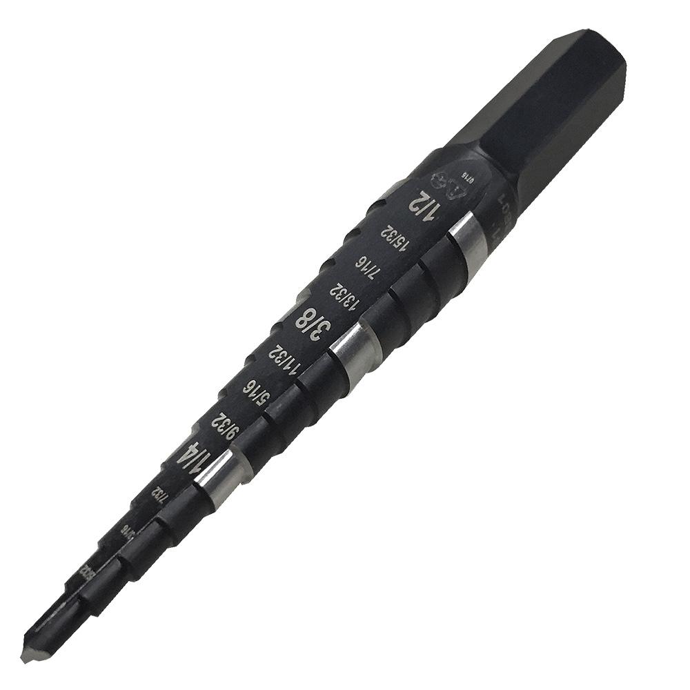 Klein Tools KTSB01 Step Drill Bit Double-Fluted #1, 1/8 To 1/2-Inch