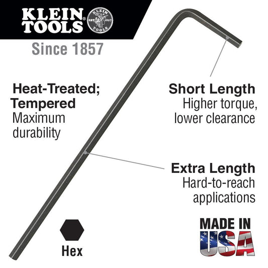 Klein Tools LL16 33090 1/4 In Hex Key (5 Ea)