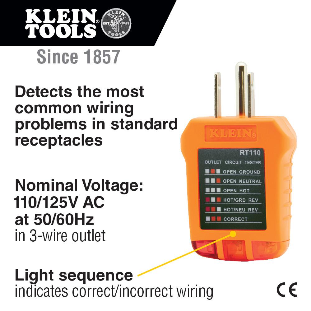 Klein Tools RT110 Receptacle Tester