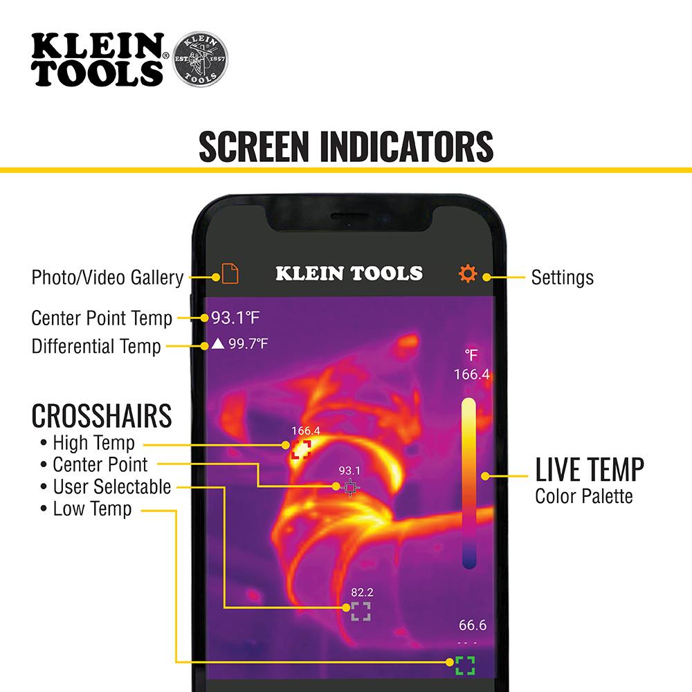 Klein Tools TI222 Thermal Imager For Ios Devices