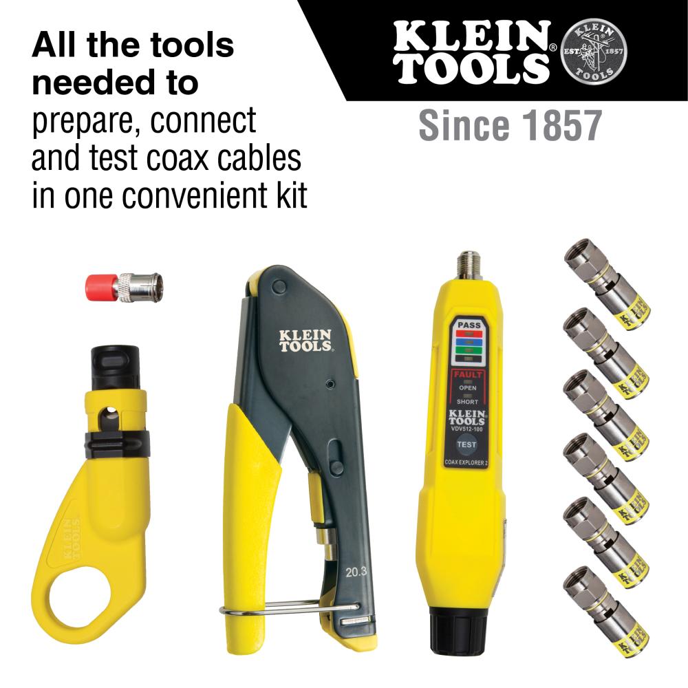 Klein Tools VDV002-818 Coax Cable Installation & Test Kit