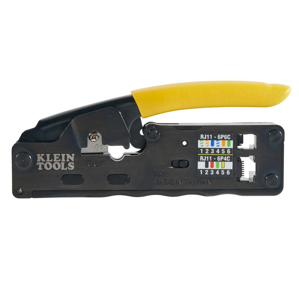 Klein Tools VDV226-107 Ratcheting Data Cable Crimper / Stripper / Cutter, Compact