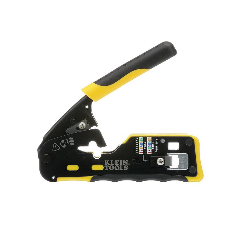 Klein Tools VDV226-110 Ratcheting Cable Crimper / Stripper / Cutter, For Pass-Thru