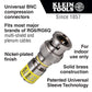 Klein Tools VDV813-607 Universal BNC Compression Connectors RG6-R6Q 10-Pack