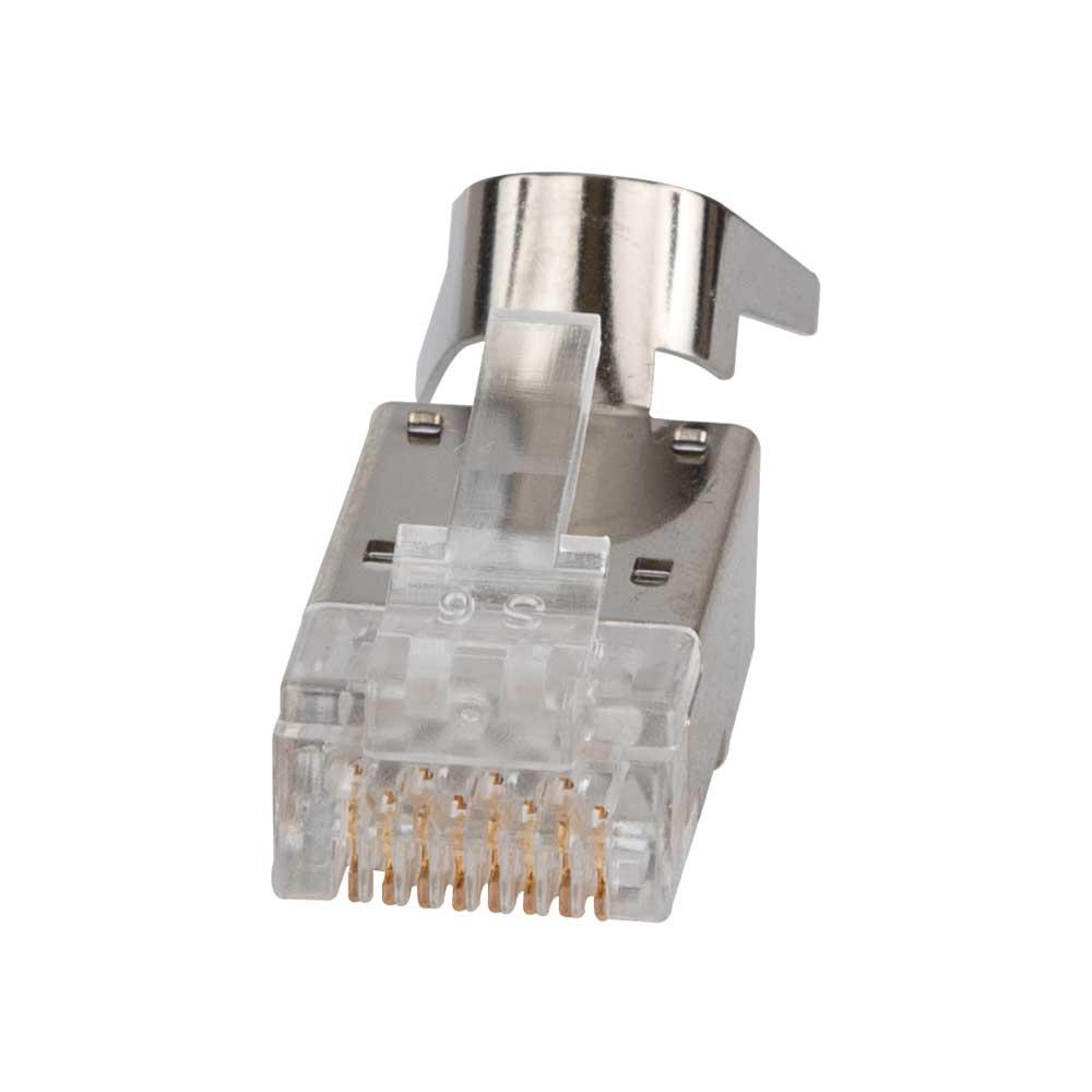 Klein Tools VDV826-705 Pass-Thru Modular Data Plugs, RJ45-CAT6A, Shielded (STP), 50-Pack