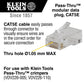 Klein Tools VDV826-728 Pass-Thru Modular Data Plugs, RJ45-CAT5E, 10-Pack