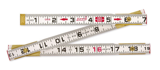 Lufkin 062CMEN 5/8" x 2m Red End® SAE/Metric Wood Rule