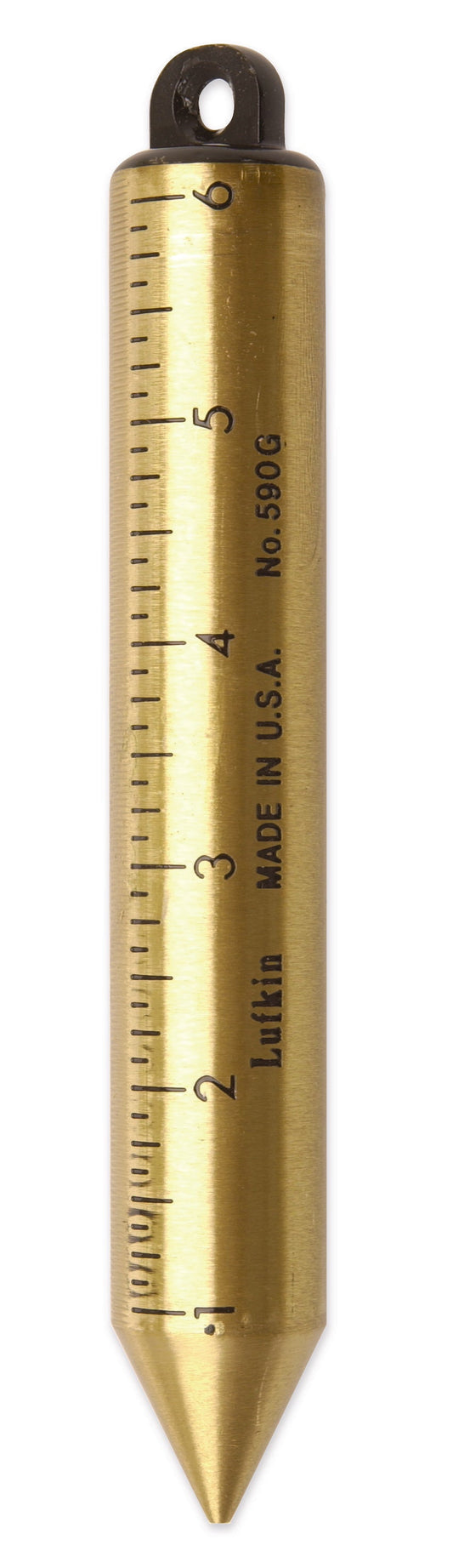 Lufkin 590GN 20 oz. Inage Solid Brass Cylindrical Blunt Point SAE Plumb Bob