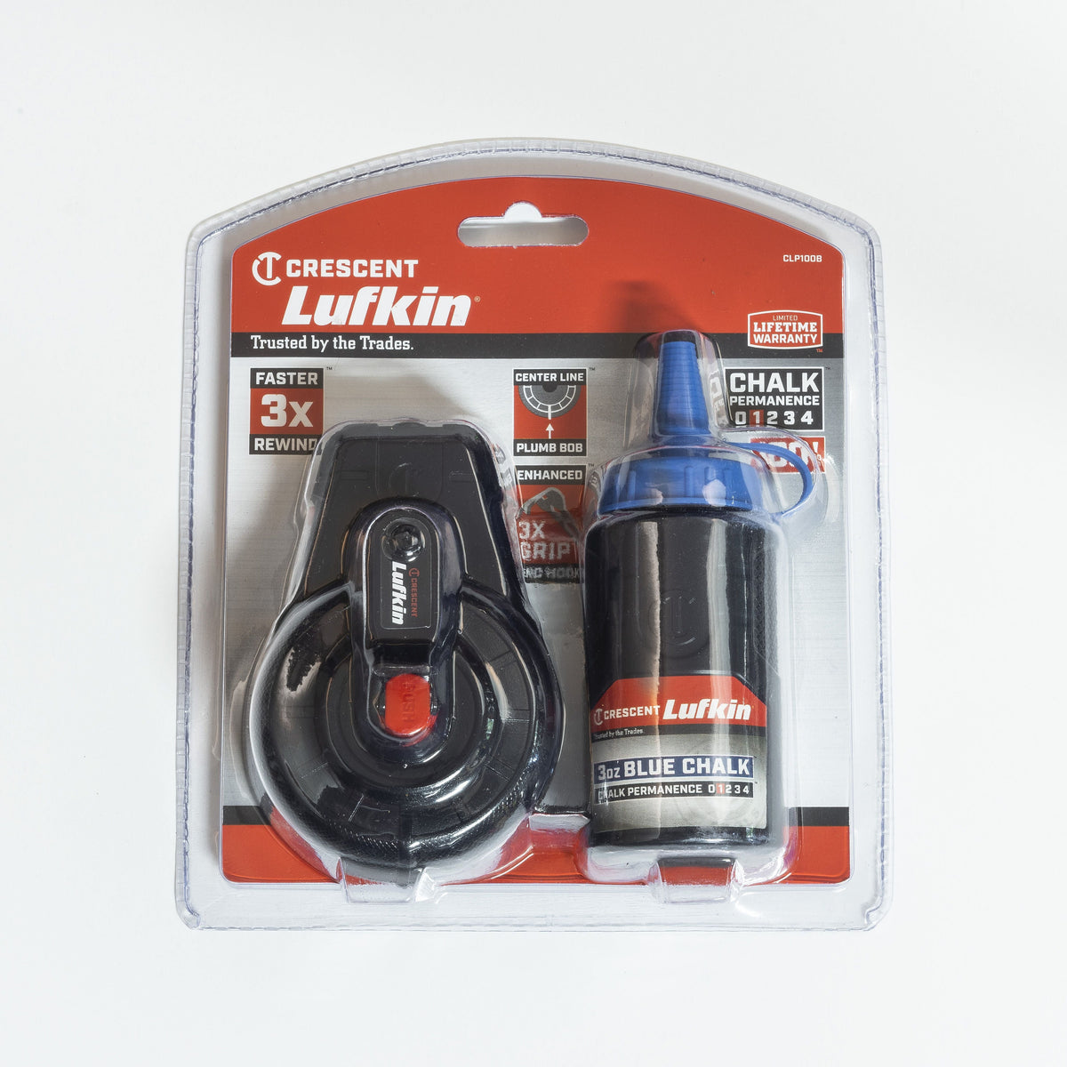 Lufkin CLP100B 100' Chalk & Reel with Blue Chalk