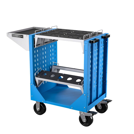 Champion Tool Storage NCTCC10-BB CNC Transport Cart NCTCC10 | 40"W x 36-3/4"H x 20-1/4"D, Bright Blue