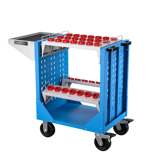 Champion Tool Storage NCTCH40-BB CNC Transport Cart NCTCH40 | 40"W x 36-3/4"H x 20-1/4"D, Bright Blue