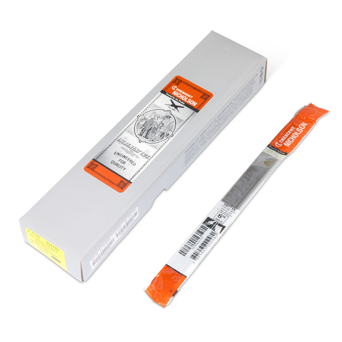 Nicholson 05771N 6" Rectangular Double Cut Hand Second File