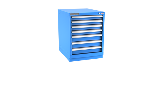 Champion Tool Storage NW1200-0701-ILC-FTB-BB 7-Drawer Standard Depth Modular Cabinet NW0701 | 22-3/16"W x 29-7/8"H x 28-1/2"D, Bright Blue