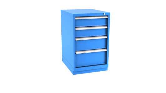 Champion Tool Storage NW1500-0402-ILC-FTB-BB 4-Drawer Standard Depth Modular Cabinet NW0402 | 22-3/16"W x 35-7/8"H x 28-1/2"D, Bright Blue
