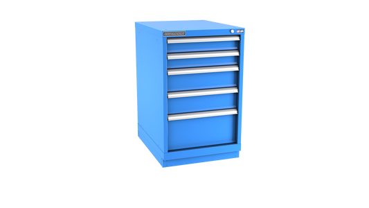 Champion Tool Storage NW1500-0501-ILC-FTB-BB 5-Drawer Standard Depth Modular Cabinet NW0501 | 22-3/16"W x 35-7/8"H x 28-1/2"D, Bright Blue