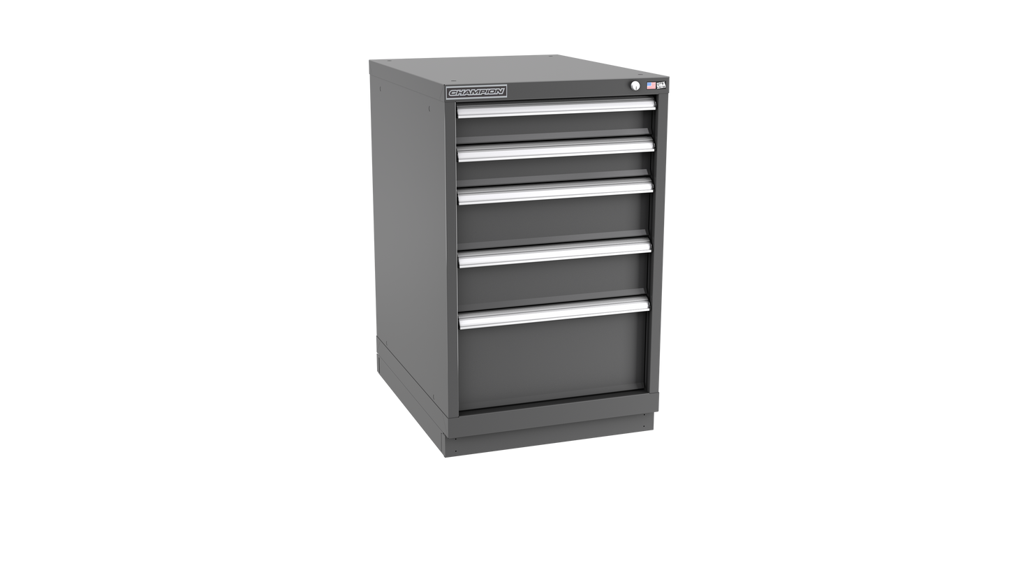 Champion Tool Storage NW1500-0501-ILC-FTB-DG 5-Drawer Standard Depth Modular Cabinet NW0501 | 22-3/16"W x 35-7/8"H x 28-1/2"D, Dark Gray
