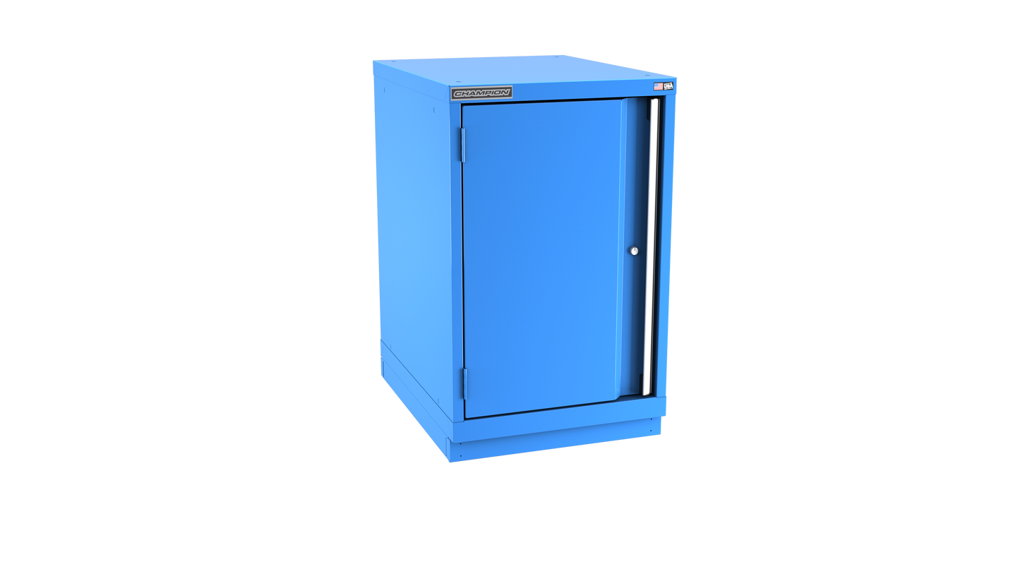 Champion Tool Storage NW1500-FDIL-FTB-BB 1-Door Standard Depth Modular Cabinet NW1500 | 22-3/16"W x 35-7/8"H x 28-1/2"D, Bright Blue