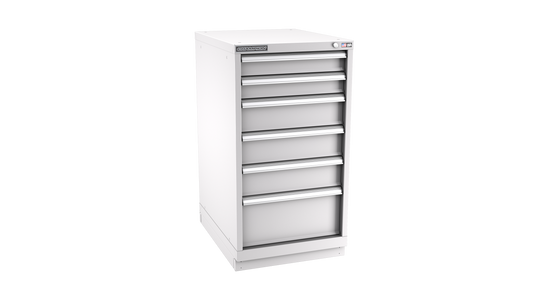 Champion Tool Storage NW1800-0601-ILC-FTB-LG 6-Drawer Standard Depth Modular Cabinet NW0601 | 22-3/16"W x 41-3/4"H x 28-1/2"D, Light Gray