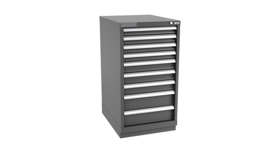 Champion Tool Storage NW1800-0901-ILC-FTB-DG 9-Drawer Standard Depth Modular Cabinet NW0901 | 22-3/16"W x 41-3/4"H x 28-1/2"D, Dark Gray